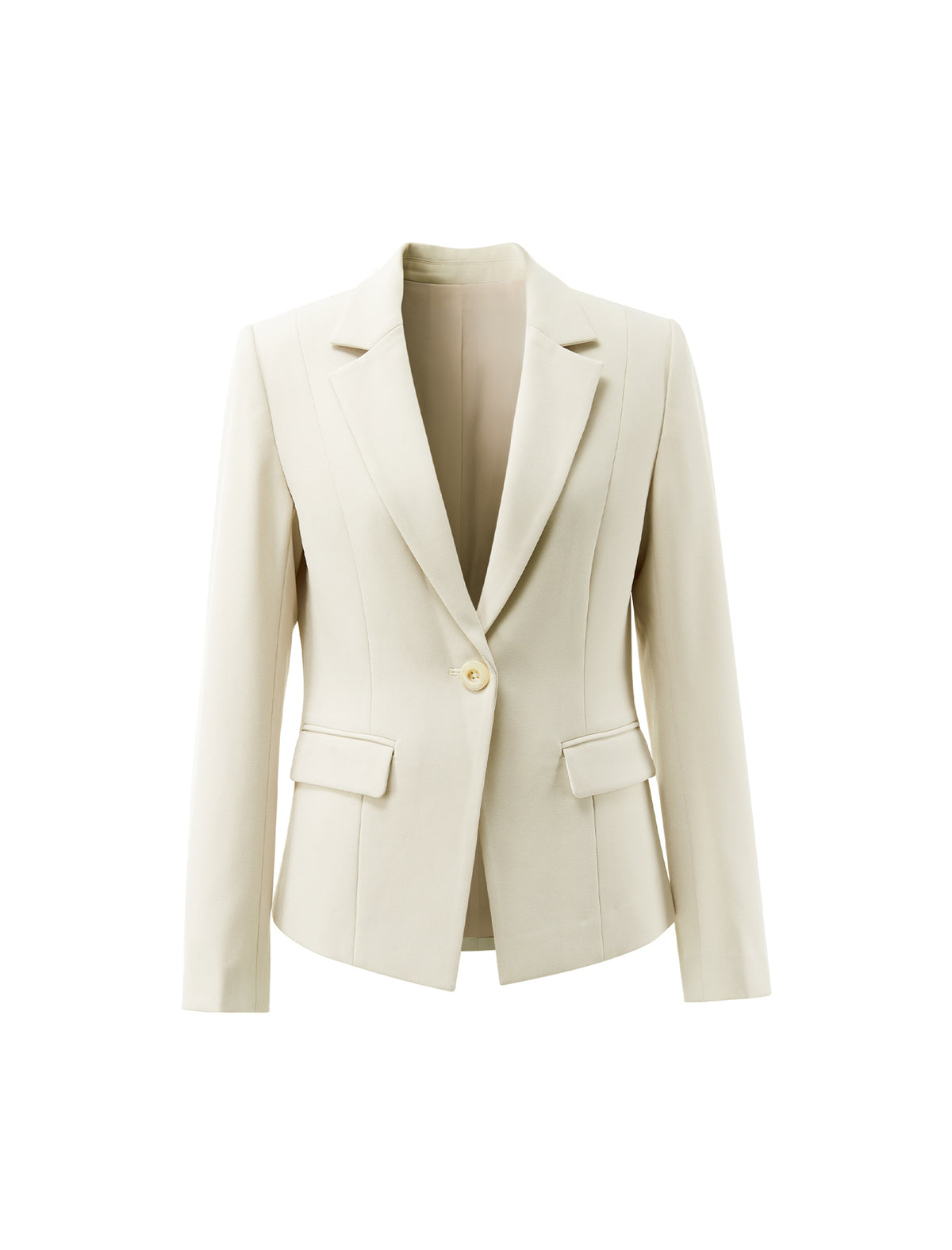 Classic Refined Button-Front Blazer