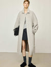 100% Alpaca Classic Collar Wool Longline Coat