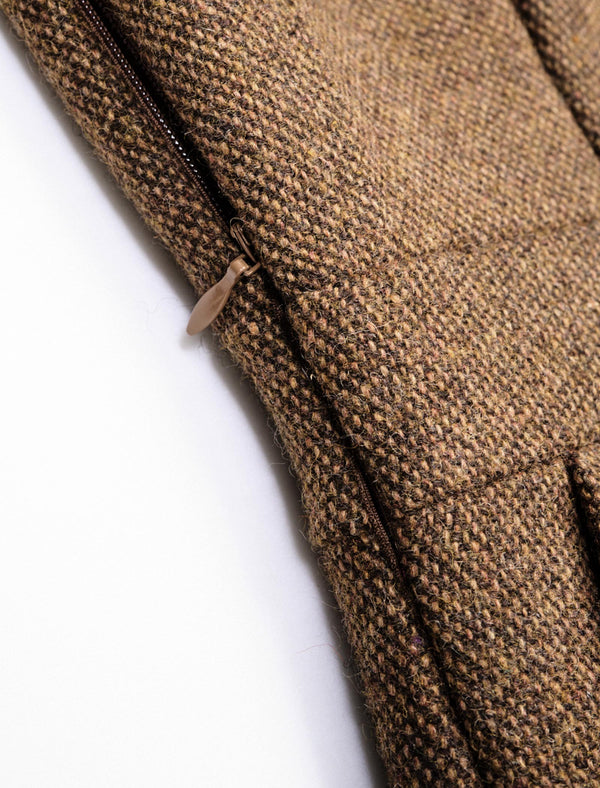 Wool-Blend Mock Two-Piece Sheath Dress