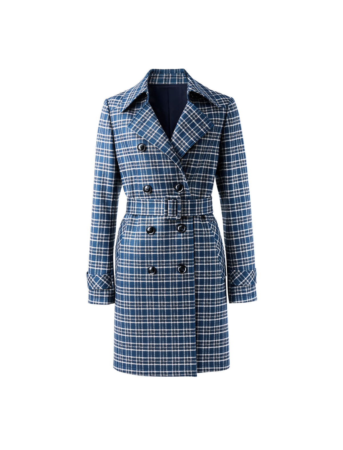 Collared Double-Breasted Belted Relaxed Trench Coat