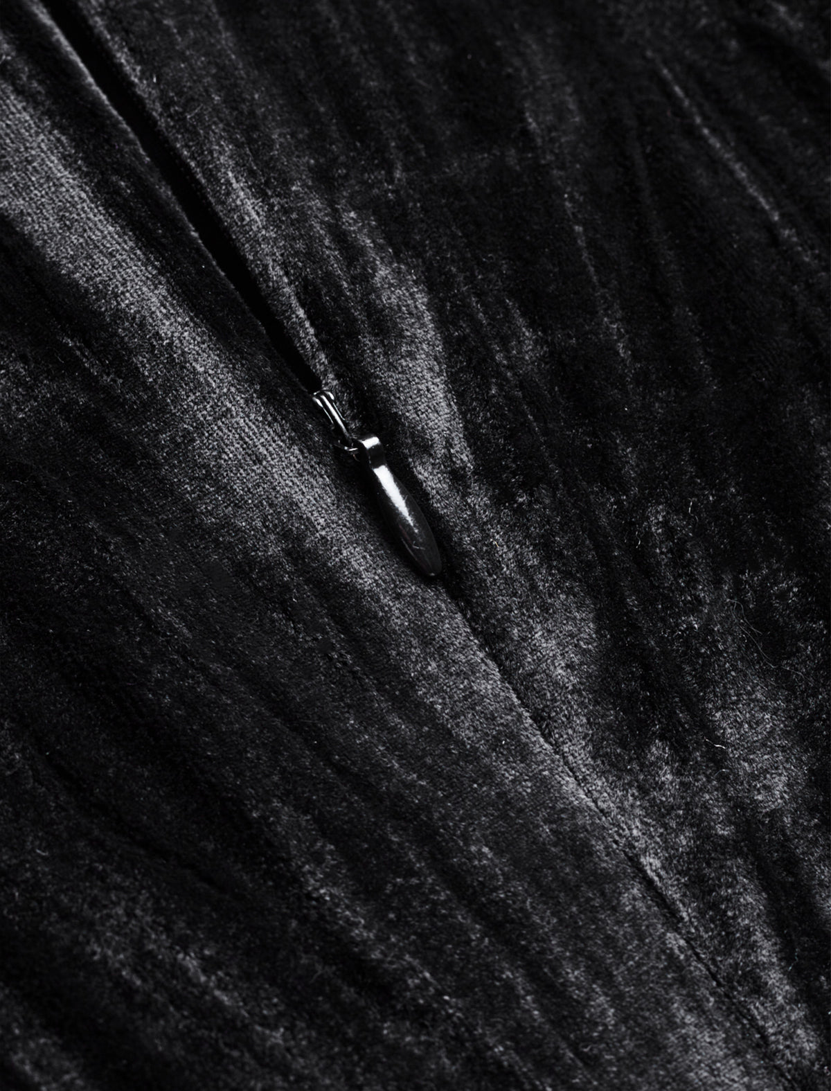 Black Velvet V-Neck Long Sleeve Maxi Dress