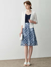 Plaid Lace A-Line Skirt