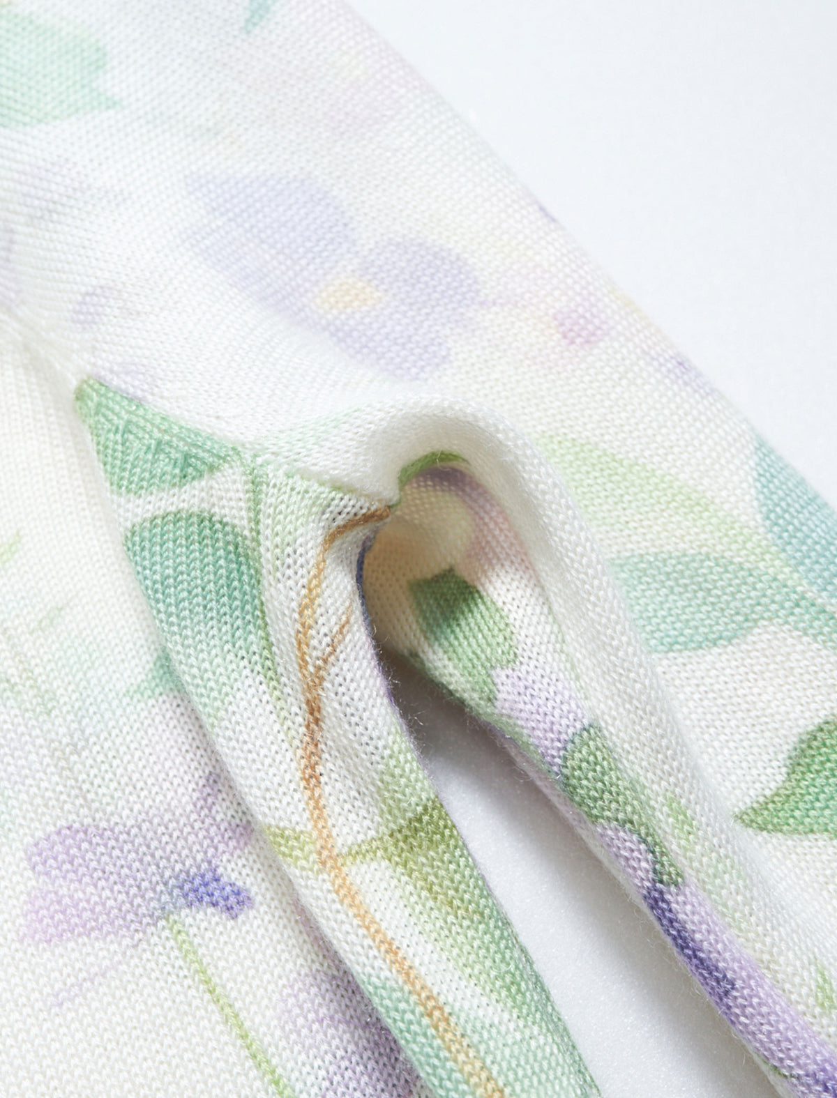Vintage Floral‑Print V‑Neck Knit Cardigan