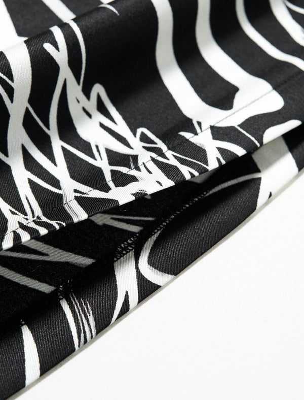 Abstract Print Midi Skirt