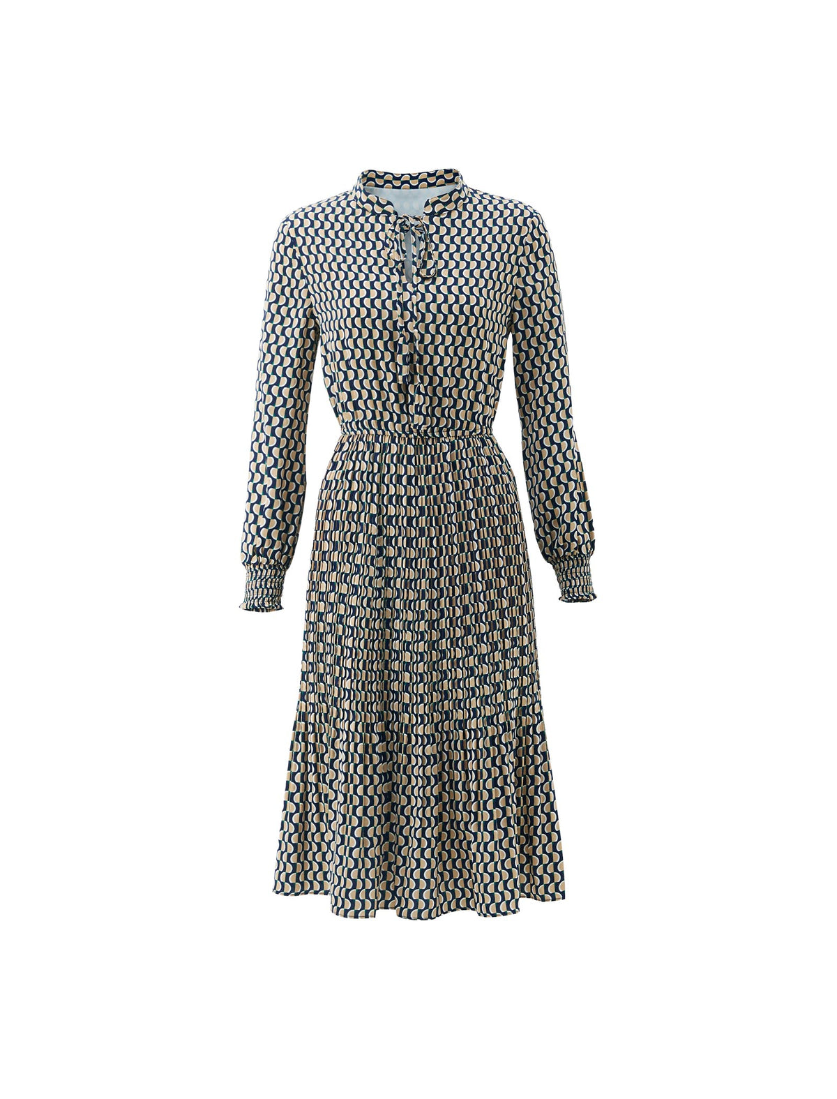 Floral Print V-Neck Long Sleeve Dress