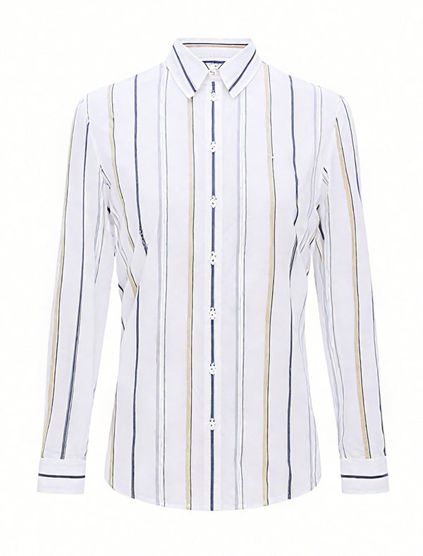 Striped Button-Down Shirt