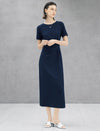 Knot-Waist Textured Maxi Dress