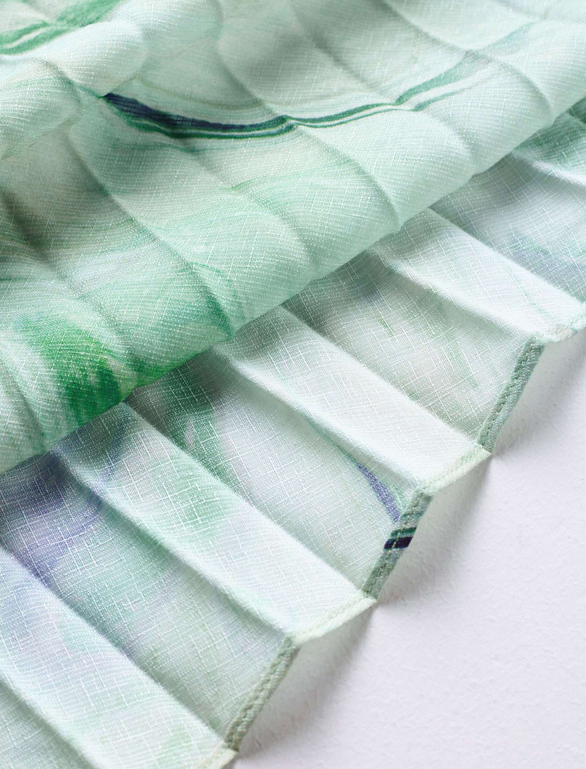 Marble Print Pleated Midi Skirt