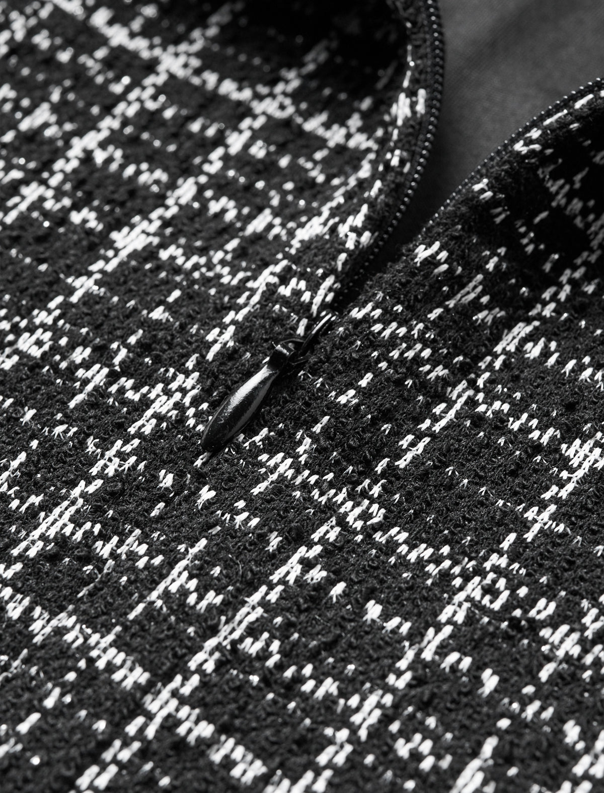 Tweed Plaid Bow Detail Dress