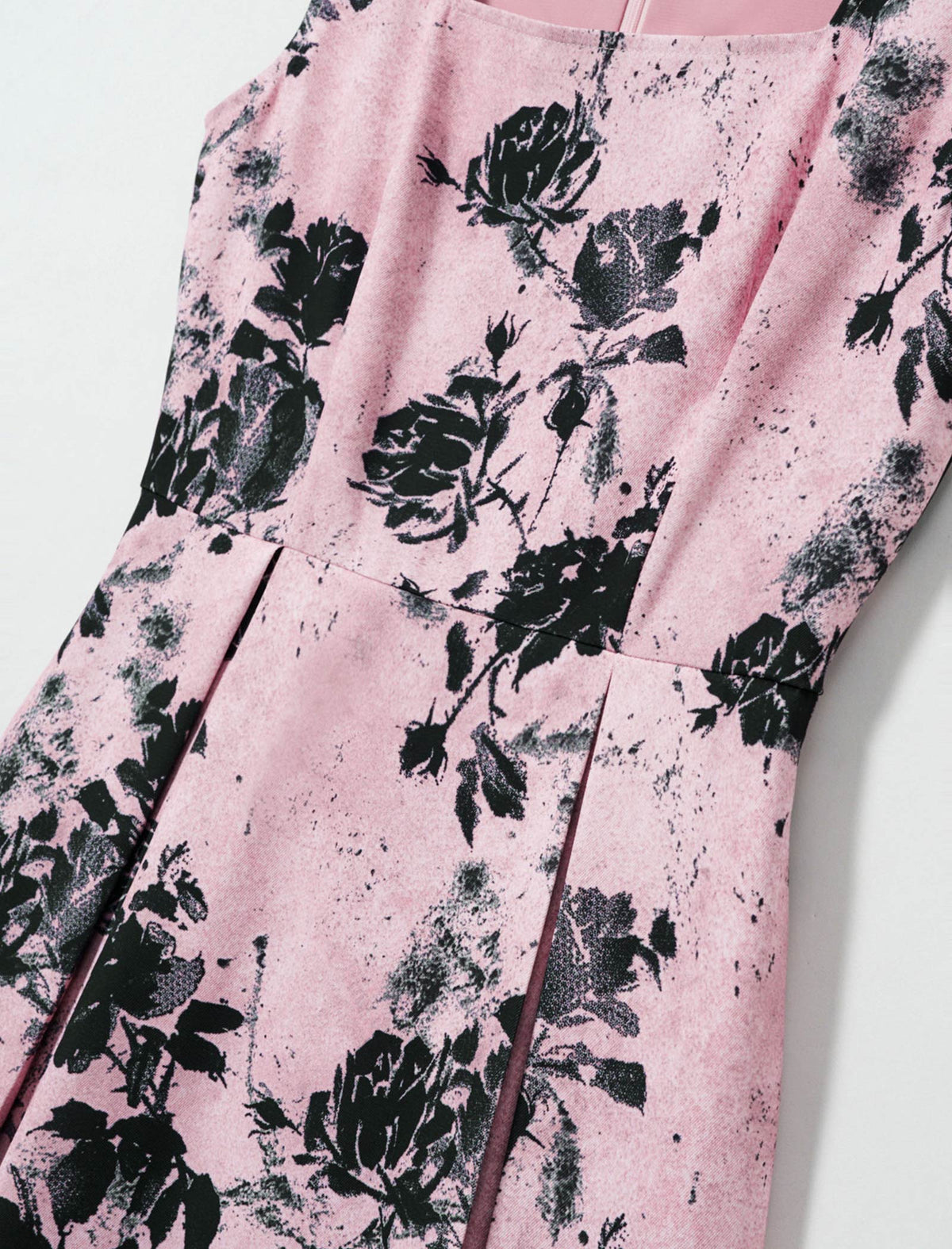 Blush Floral Sleeveless Midi Dress