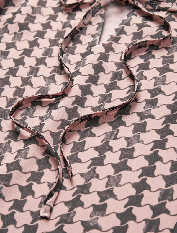 Pink Plaid Loose High-End Shirt