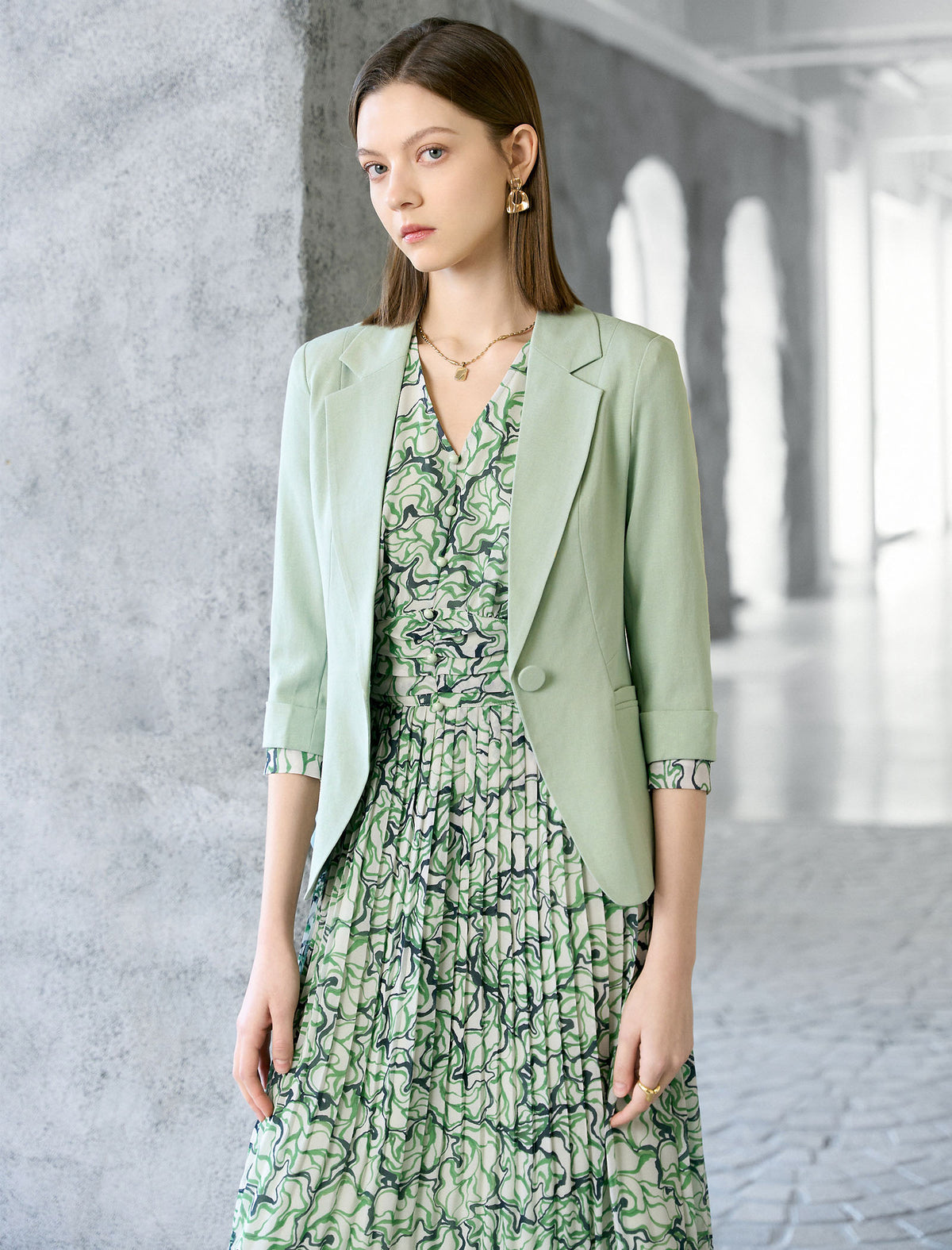 Elegant Lapel Collar Blazer