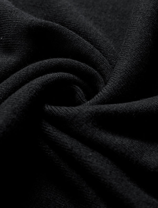 Slim Fit Cutout High Neck Long-Sleeve Knit Top