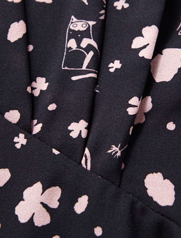 Floral Wrap Midi Dress