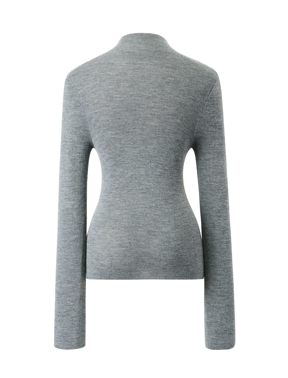 100% Wool Mock Neck Knit Top