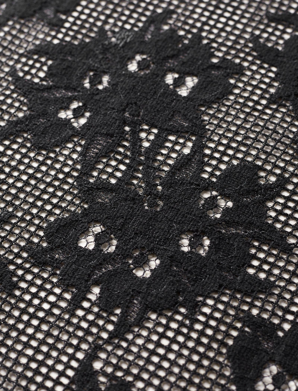 Black Floral Lace Maxi Slip Dress