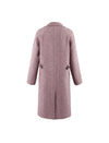 Wool Blend Collared Double-Breasted Pocket Coat