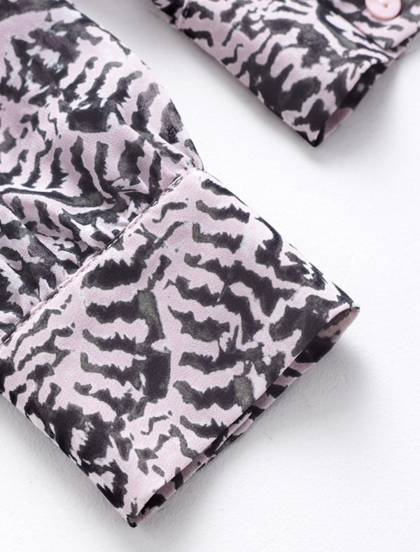 Bow Tie Detail Ruffle Sleeve Blouse