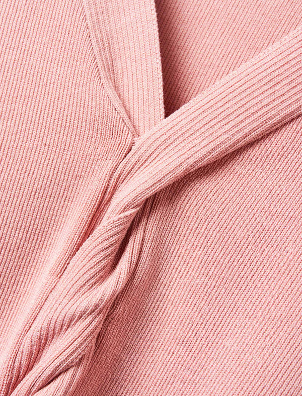 V-Neck Twisted Detail Knit Top