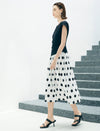 Black & White Polka Dot Midi Dress