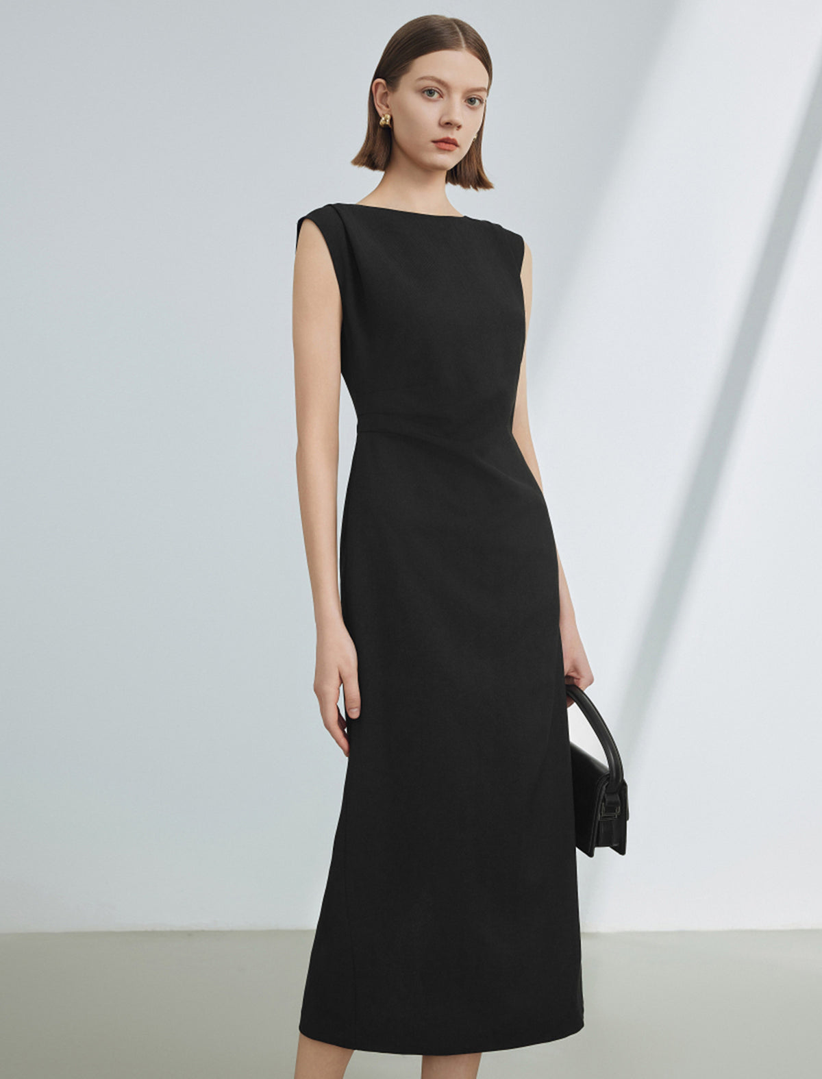 Boat Neck Midi Dress