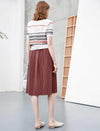 Minimal Pleated A-Line Skirt