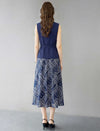 Sleeveless Tailored Vest With Waist Belt