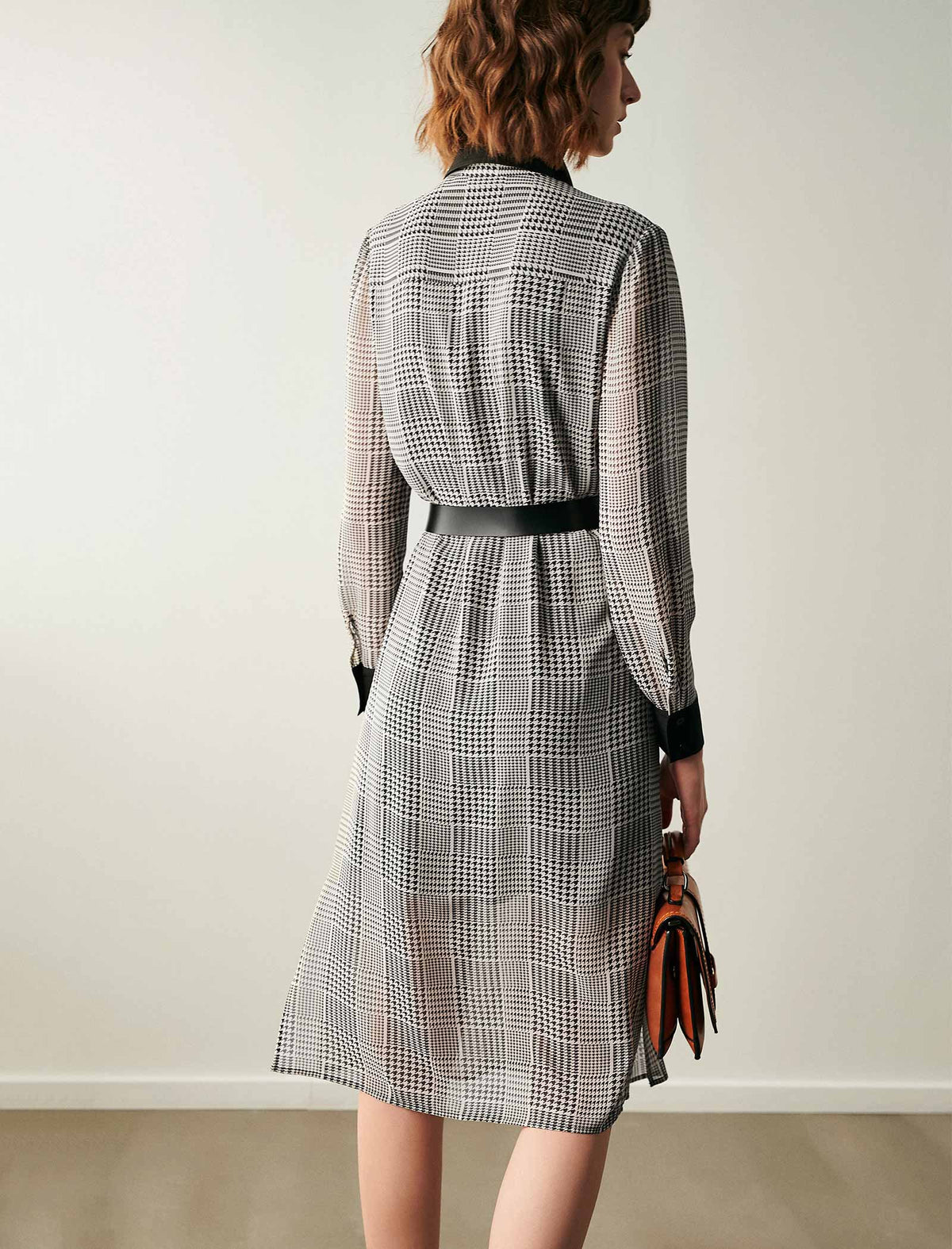Houndstooth Shirt Dress