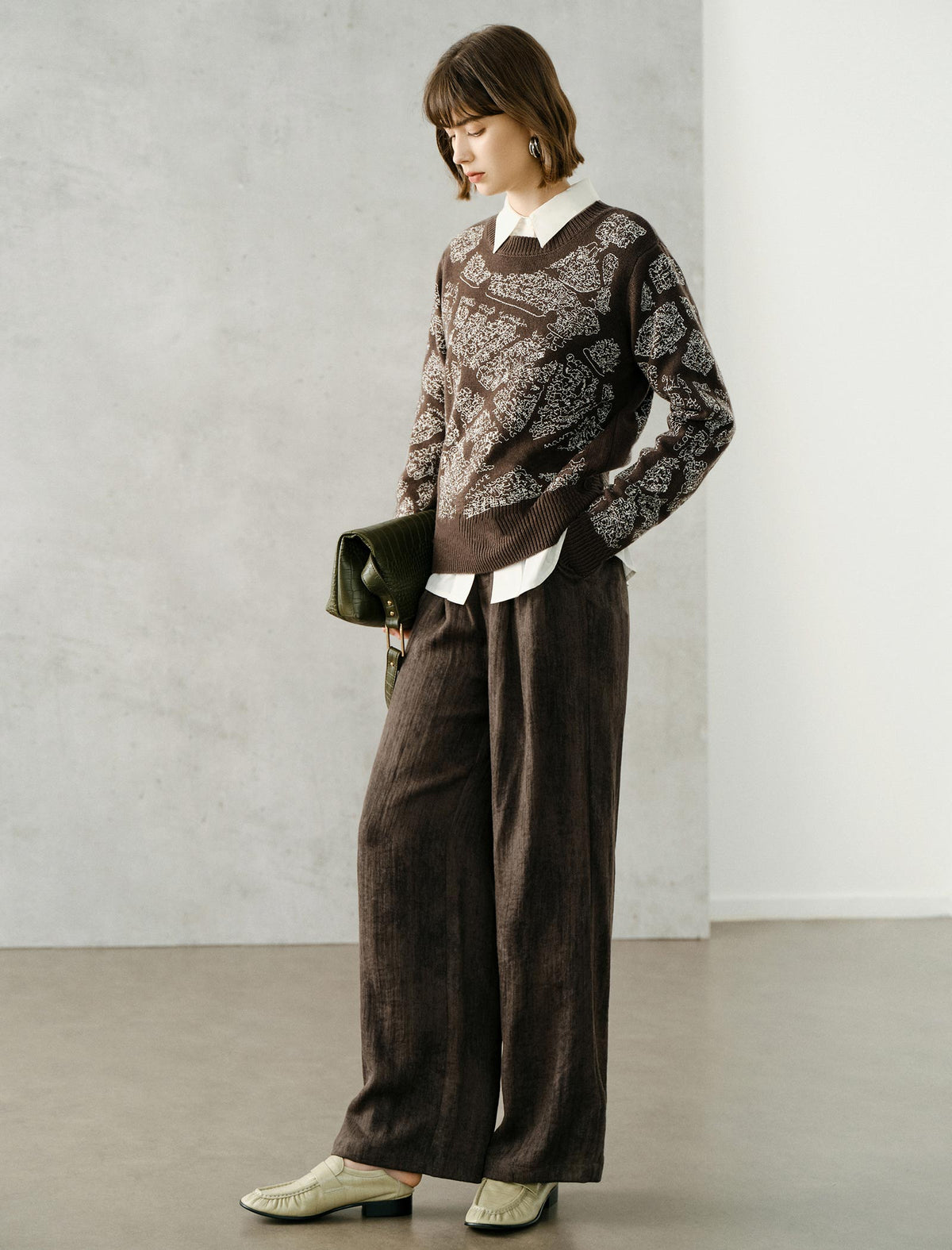 Embroidered Wool-Blend Sweater