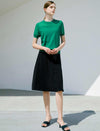 Solid A-Line Skirt