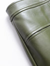 Olive Green Faux Leather Midi Skirt