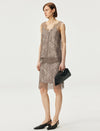 Sheer Lace Midi Skirt