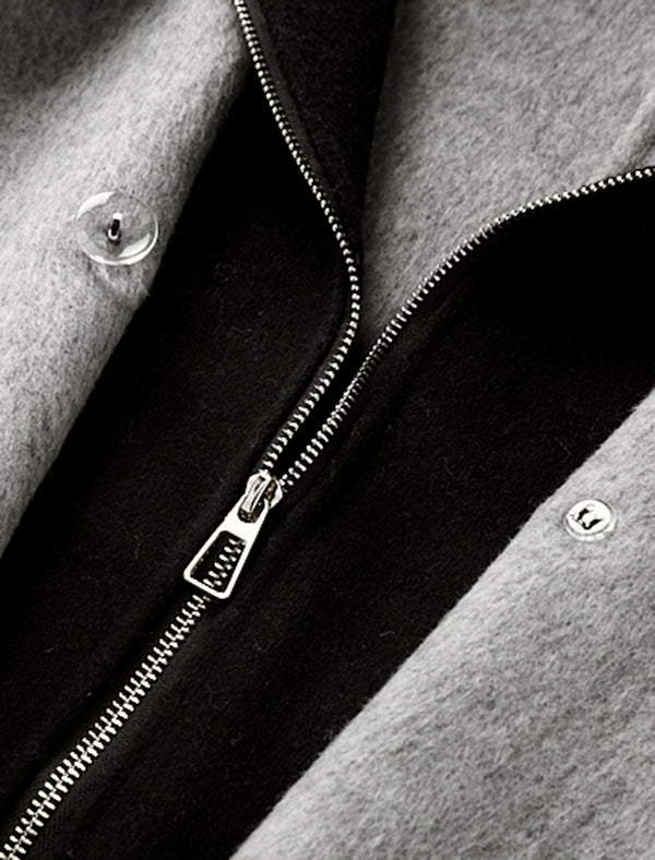 Double-Faced Wool Layered Mid-Length Coat