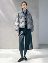 Double-Pleat Cuffed Cropped Wide-Leg Pants