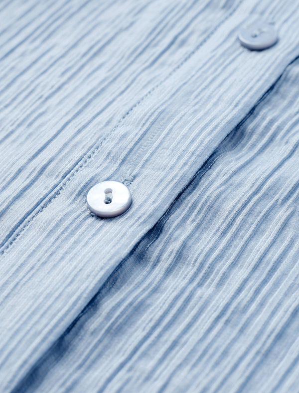 Tencel Blend Textured Belted Shirt