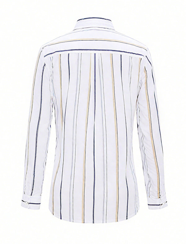 Striped Button-Down Shirt