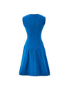 Crewneck Sleeveless Fitted A-Line Dress
