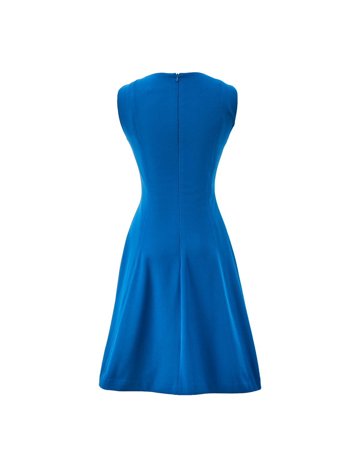 Crewneck Sleeveless Fitted A-Line Dress