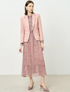 Single-Button Blazer with Notched Lapel