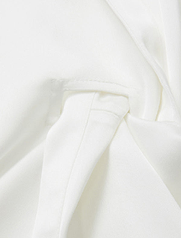 Twist Front Satin Blouse