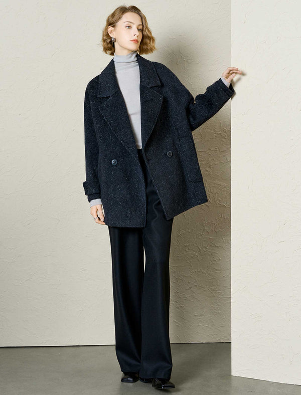 Wool-Alpaca Blend Double-Breasted Coat