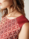 Sleeveless Geometric Jacquard Dress
