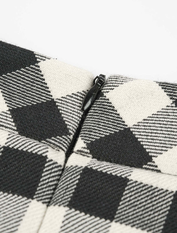 Plaid High-Waist Vintage Mini Skirt