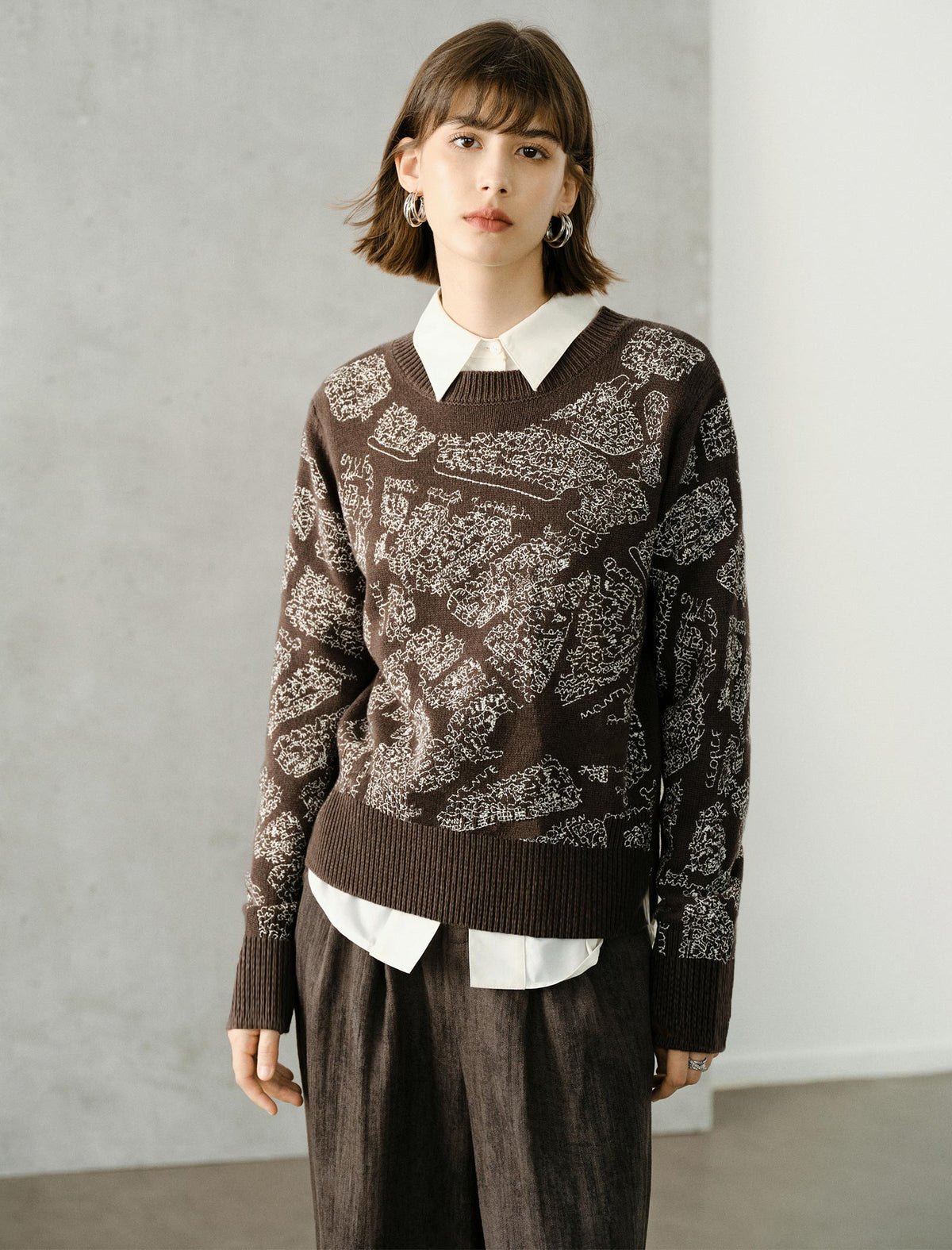 Embroidered Wool-Blend Sweater