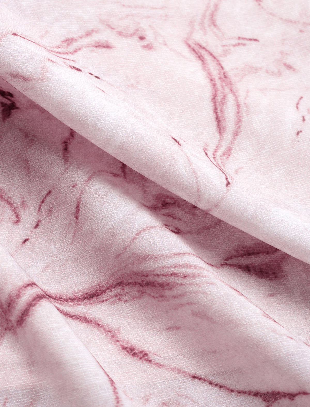 Pink Marble Print Pleated Midi Skirt