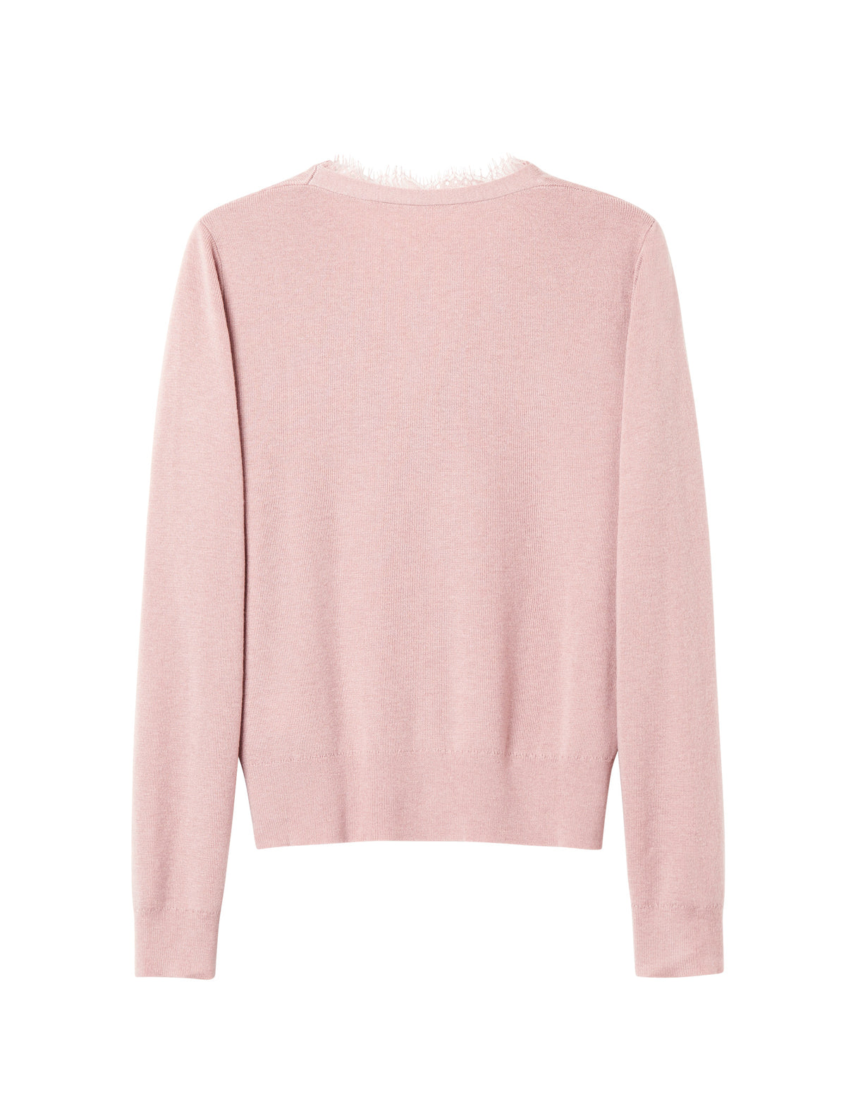 V-Neck Lace Detail Cardigan