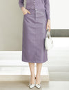 Faux Leather Pencil Skirt with Pockets