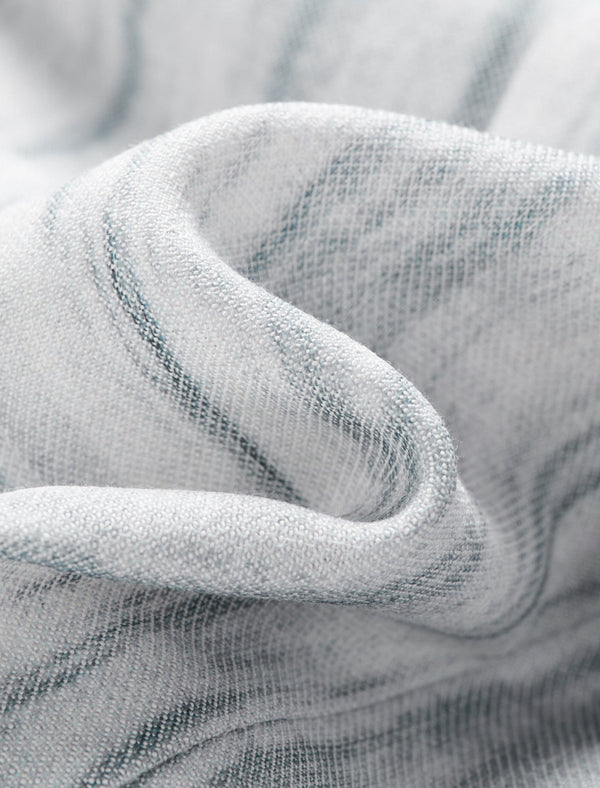 Linen Blend Three-Quarter Sleeve Striped Lapel Blazer