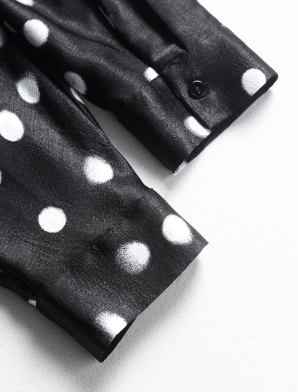 Polka Dot V-Neck Blouse