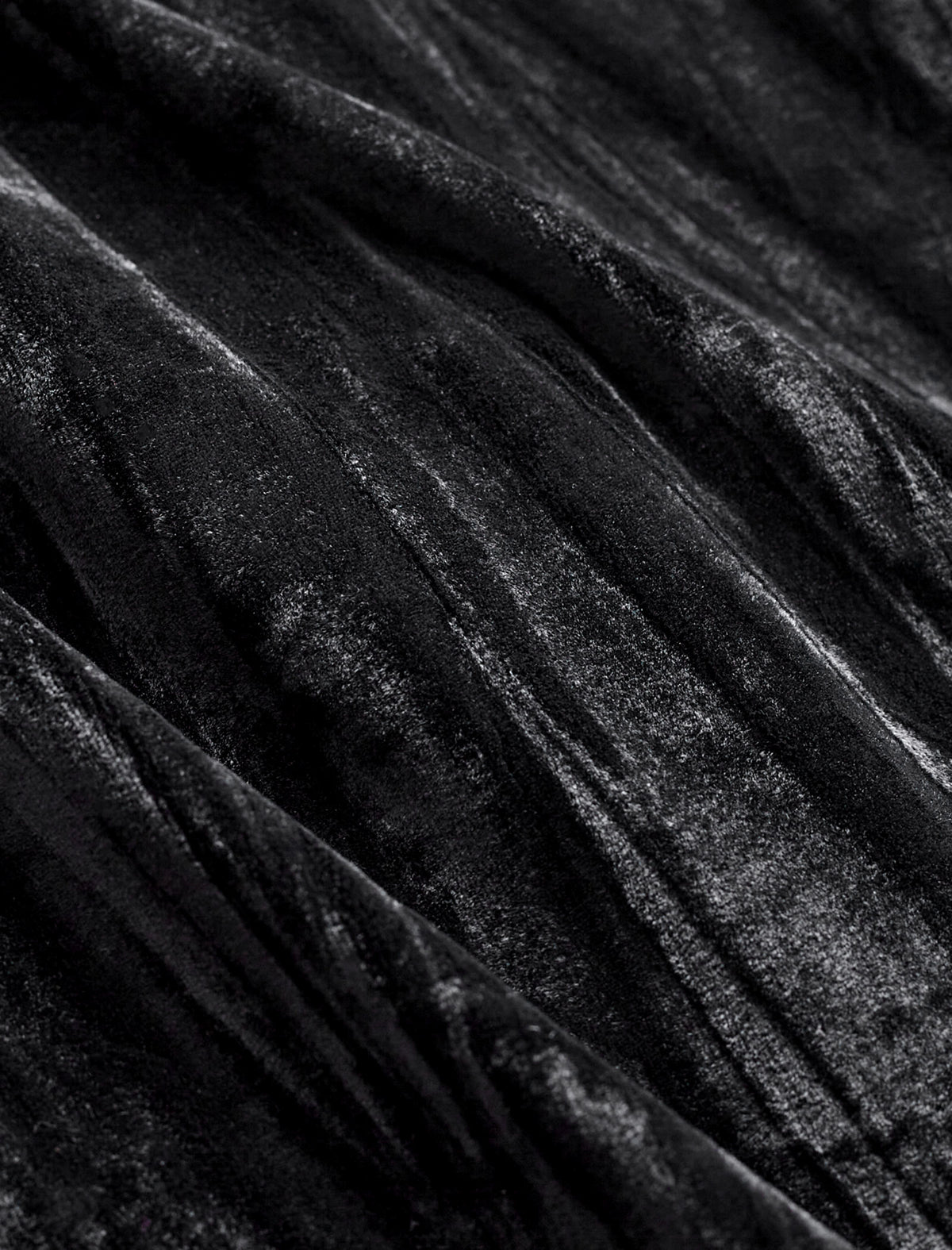 Black Velvet Embellished Button-Up Top